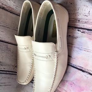 White men’s loafers